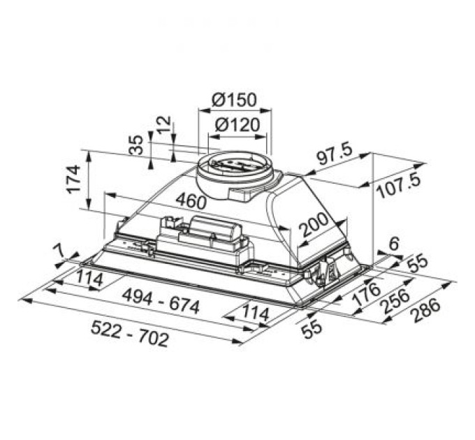 Franke Витяжка кухонна Franke Inca Smart FBI 705 GR (305.0599.533)