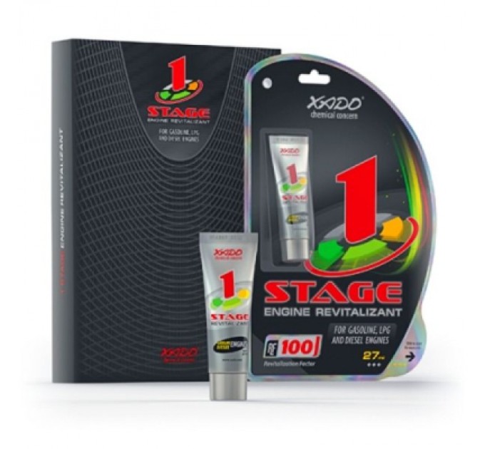Xado Присадка автомобільна Xado 1 STAGE для бензинового та дизельного двигуна (блістер 27мл) (XA 10024_3)