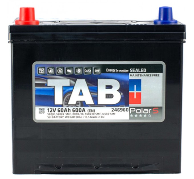 TAB Акумулятор автомобільний TAB 60 Ah/12V Polar S Japan (246 960)