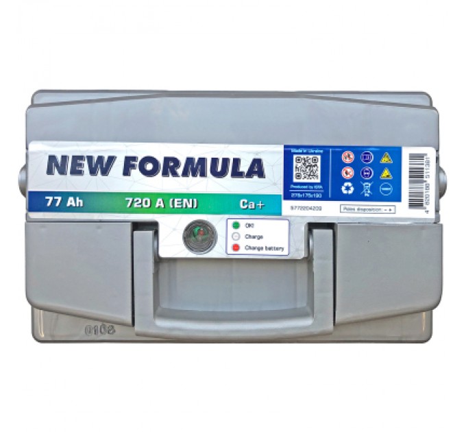 NEW FORMULA Акумулятор автомобільний NEW FORMULA 77Ah Ев (-/+) 720EN (5772204209)