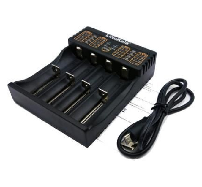 Liitokala Зарядний пристрій для акумуляторів Liitokala 4 Slots, LCD дисплей, Li-ion/Ni-MH/Ni-Cd/AA/ААA/AAAA/С (lii-402)