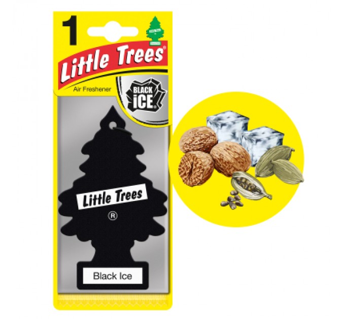 Ароматизатор для автомобіля Little Trees Чорний лід (78092)
