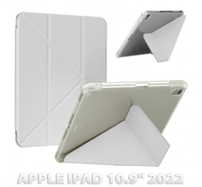 Чохол до планшета BeCover Ultra Slim Origami Transparent Apple iPad 10.9" 2022 Gray (712939)