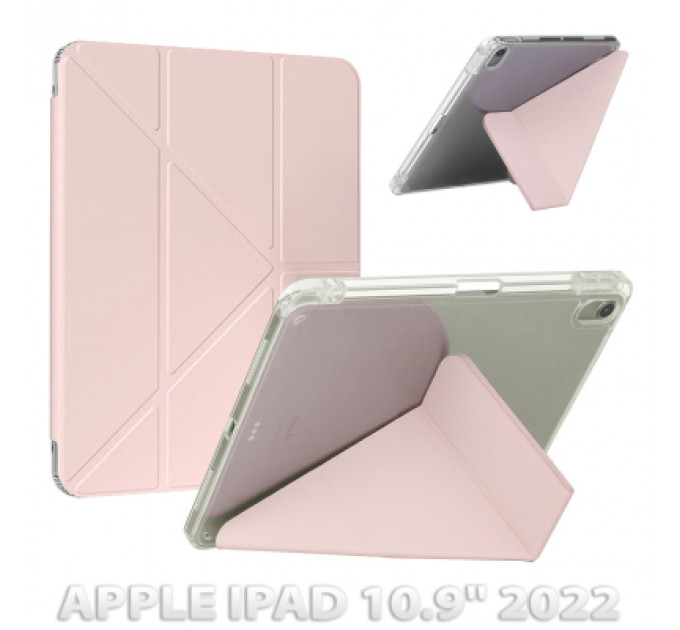 Чохол до планшета BeCover Ultra Slim Origami Transparent Apple iPad 10.9" 2022 Pink (712940)