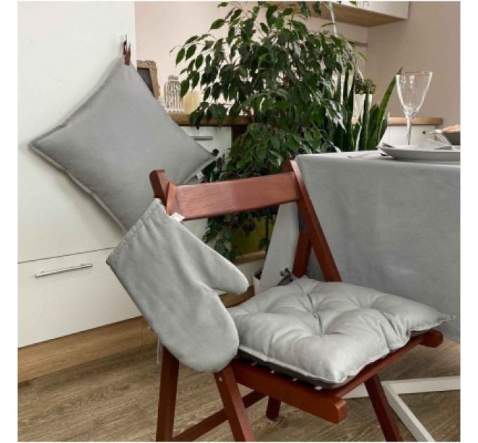 Прованс Подушка на стілець Прованс Сіра 40х40 (4823093429628)