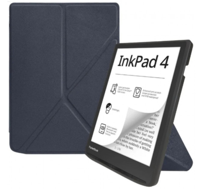 Чохол до електронної книги BeCover Ultra Slim Origami PocketBook 743G InkPad 4/InkPad Color 2/InkPad Color 3 (7.8") Deep Blue (713083)