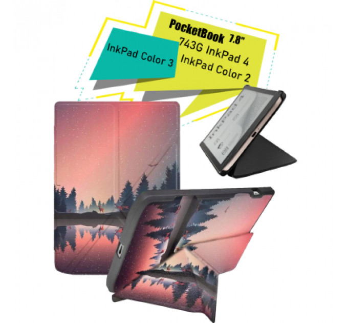 Чохол до електронної книги BeCover Ultra Slim Origami PocketBook 743G InkPad 4/InkPad Color 2/InkPad Color 3 (7.8") Dusk (713085)