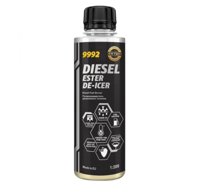 Присадка автомобільна Mannol 9992 Diesel Ester De-Icer 0.25 л (MN9992-025PET)