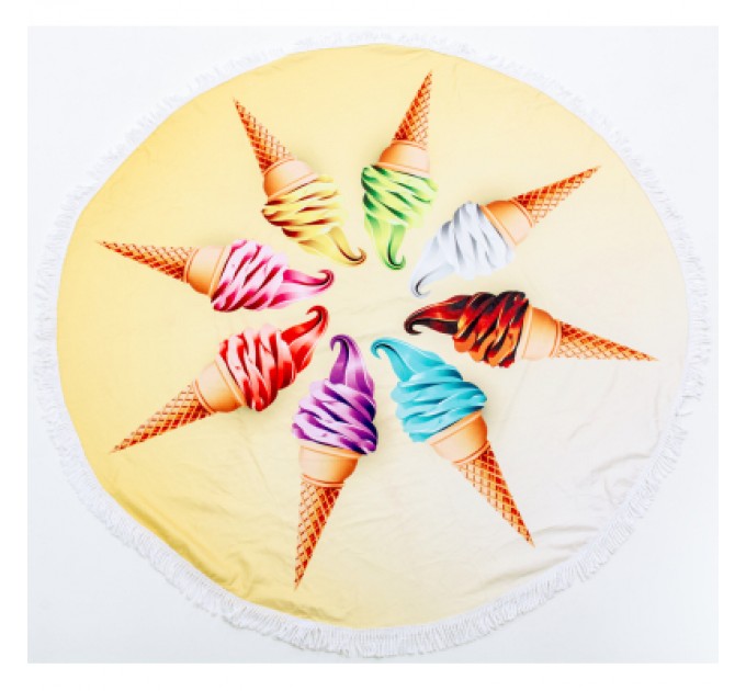 MirSon Рушник MirSon пляжний №5057 Summer Time Icecreams 150x150 см (2200003180718)