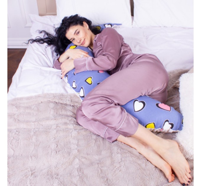 MirSon Подушка MirSon для вагітних та годування №8320 Print Line 17-0143 Mayya Бязь 30х170х20 см (2200006200451)