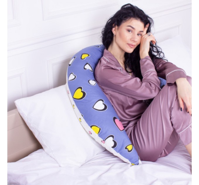 MirSon Подушка MirSon для вагітних та годування №8320 Print Line 17-0143 Mayya Бязь 30х170х20 см (2200006200451)