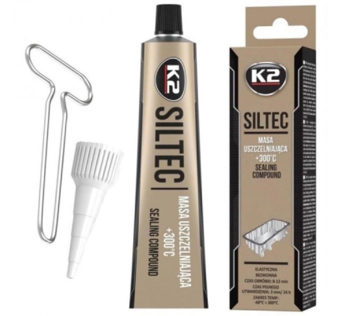 K2 Герметик автомобільний K2 Siltec чорний 90 г (W003)
