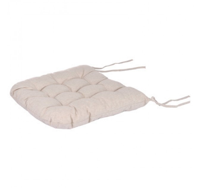 Подушка на стілець Ardesto Oliver бежевий , 40х40см 100% бавовна (ART02OB)