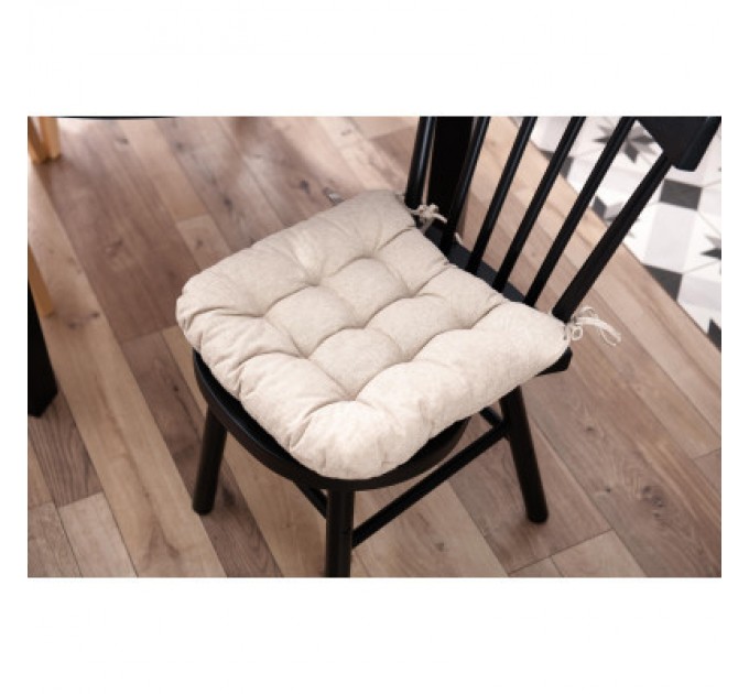 Подушка на стілець Ardesto Oliver бежевий , 40х40см 100% бавовна (ART02OB)