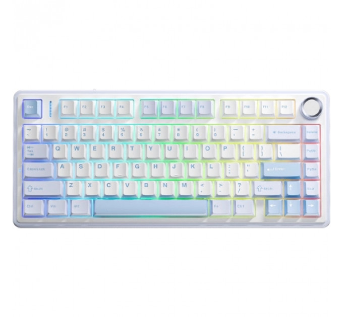 Клавіатура Aula F75 Gasket Greywood V3 switch Hot-Swap PBT Wireless/Bluetooth/USB Blue (6948391208633)