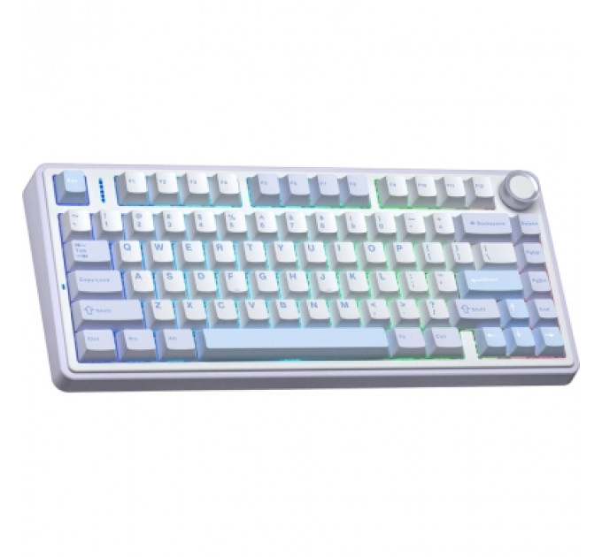 Клавіатура Aula F75 Gasket Greywood V3 switch Hot-Swap PBT Wireless/Bluetooth/USB Blue (6948391208633)