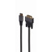Cablexpert Кабель мультимедійний HDMI to DVI 1.8m 18+1pin, 4K 30Hz Cablexpert (CC-HDMI-DVI-4K-6)