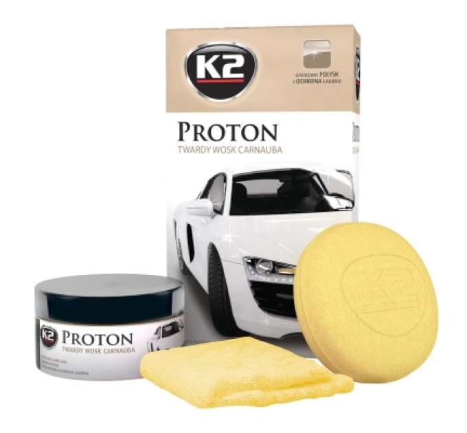 Автополіроль K2 Proton з губкою та ганчіркою 200г (G040)