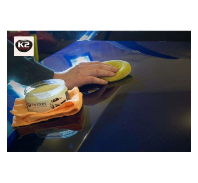 Автополіроль K2 Proton з губкою та ганчіркою 200г (G040)