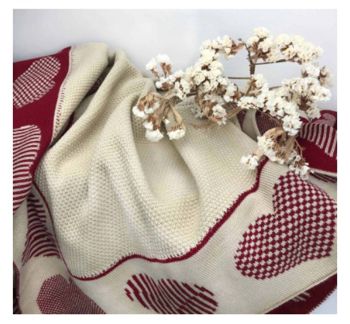 Прованс Плед Прованс в'язаний Серця 100х150 см (4823093436794)