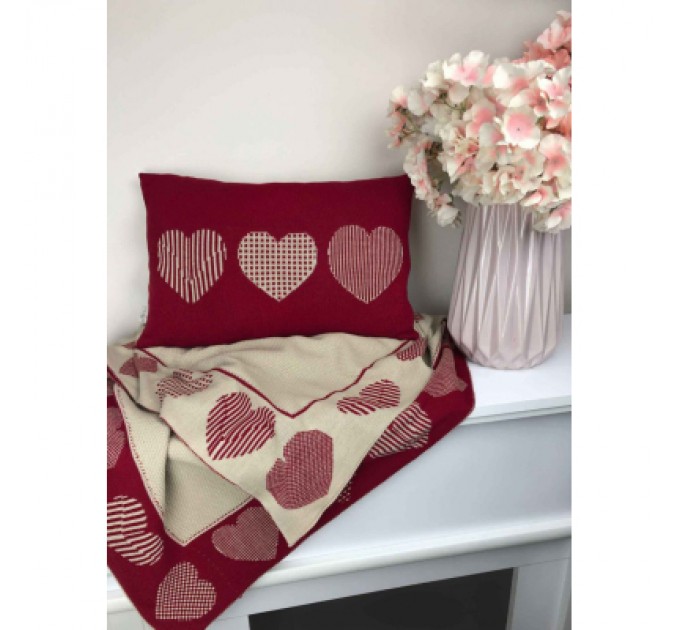 Прованс Плед Прованс в'язаний Серця 100х150 см (4823093436794)
