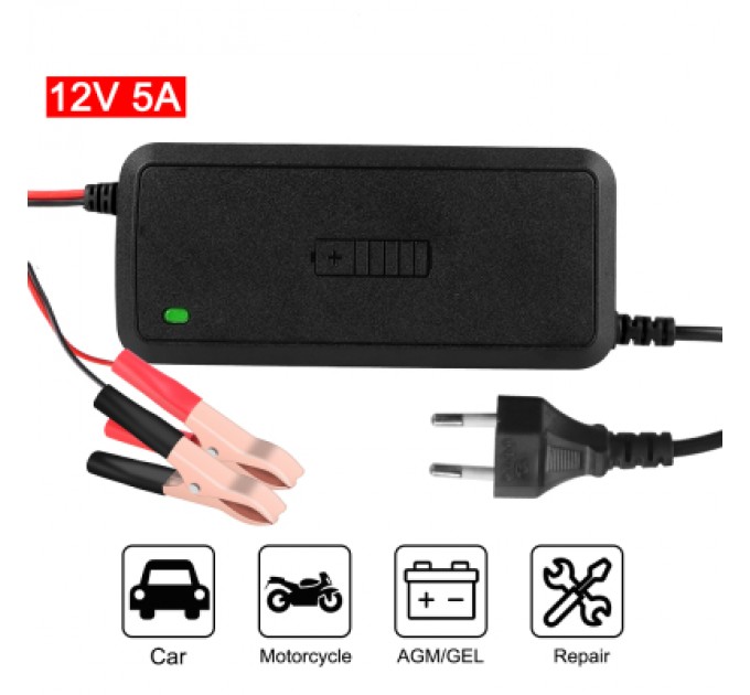 XoKo Зарядний пристрій для автомобільного акумулятора XoKo XK-CC12-5A