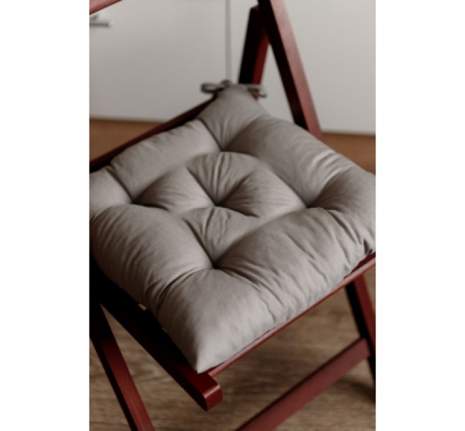 Прованс Подушка на стілець Прованс Фібра сіра 40х40 см (4823093447004)