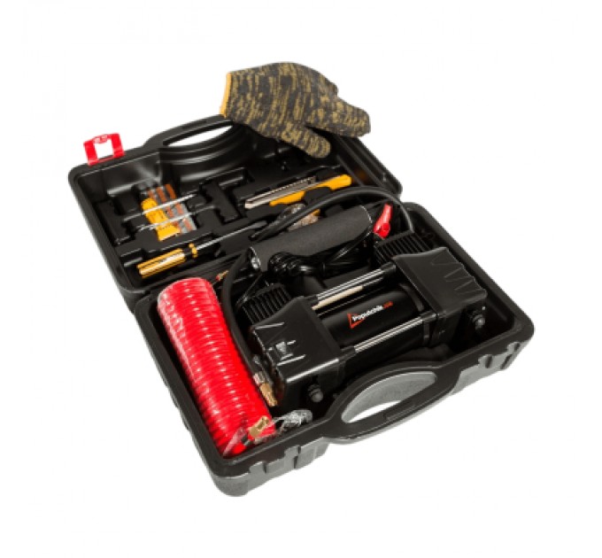 Poputchik Автомобільний компресор Poputchik 85л/хв, 10 А (13-015-IS)