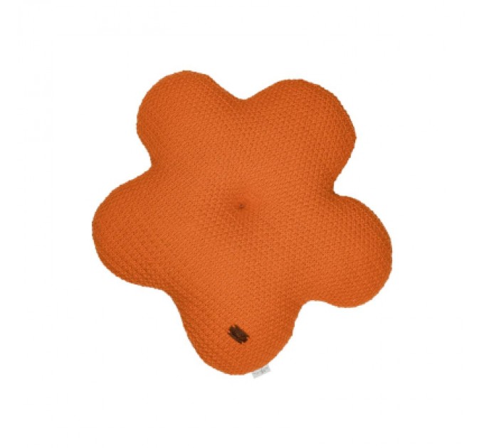 Подушка Прованс в'язана декоративна Квіточка 40 см Помаранчева (033715)