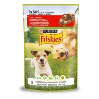 Вологий корм для собак Purina Friskies з яловичиною та картоплею у підливці 100 г (7613035800823/8445290751034)