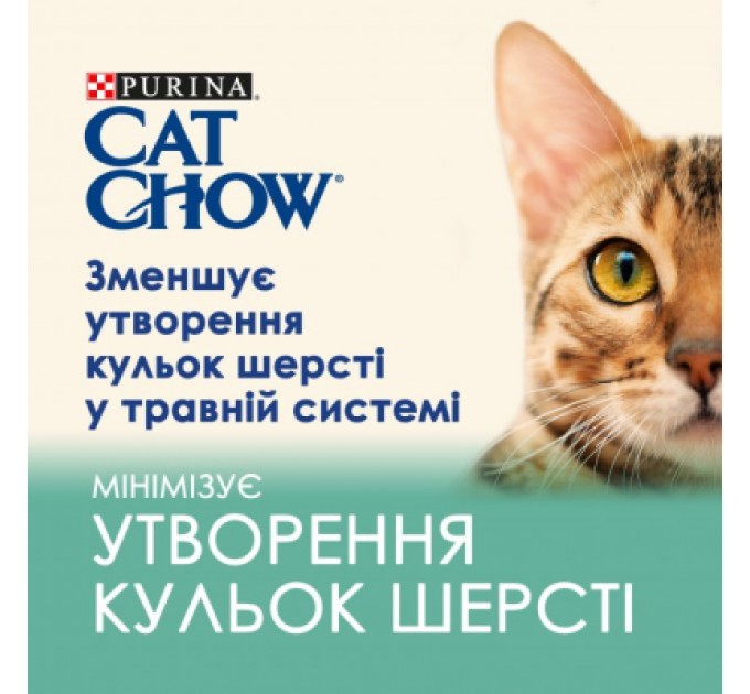 Purina Cat Chow Вологий корм для кішок Purina Cat Chow Hairball з куркою та зеленою квасолею в желе 85г (7613037031393)