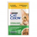 Вологий корм для кішок Purina Cat Chow Sterilised з куркою та баклажанами в желе 85г (7613037025644)