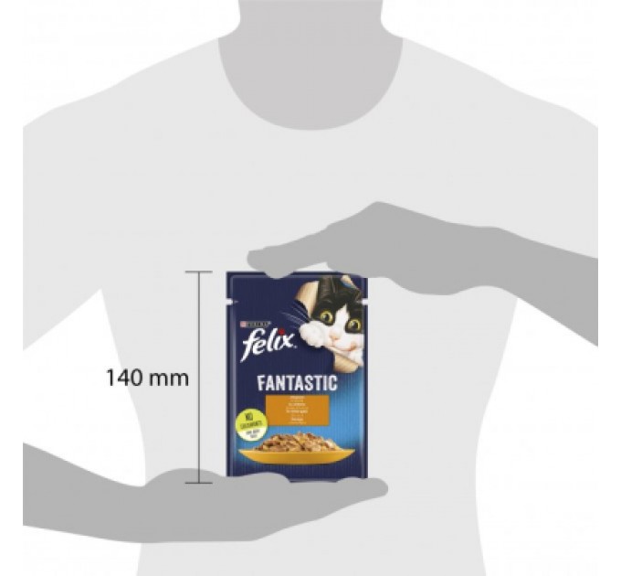 Purina Felix Вологий корм для кішок Purina Felix Fantastic з куркою в желе 85 г (7613039788097)