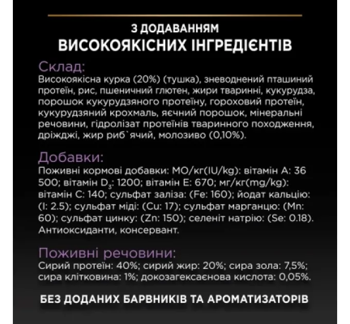 Purina Pro Plan Сухий корм для кішок Purina Pro Plan Original Kitten до 12 місяців з куркою 1.5 кг (7613036505178)