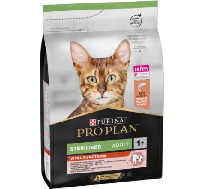 Сухий корм для кішок Purina Pro Plan Sterilised з лососем 3 кг (7613036517454)
