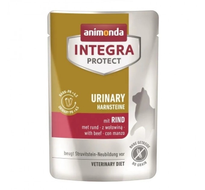 Animonda Вологий корм для кішок Animonda Integra Protect Urinary Struvit - pouch with beef при сечокам'яній хворобі (4017721866316)