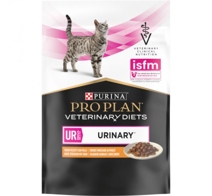 Purina Pro Plan Veterinary Diets Вологий корм для кішок Purina Pro Plan Veterinary Diets UR ST/OX Urinary З куркою 10 x 85 г (8445290093592)