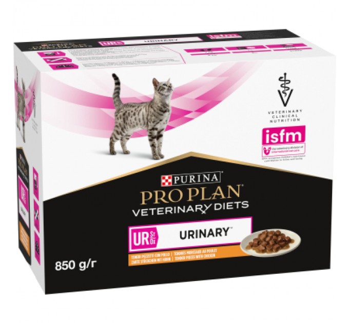 Purina Pro Plan Veterinary Diets Вологий корм для кішок Purina Pro Plan Veterinary Diets UR ST/OX Urinary З куркою 10 x 85 г (8445290093592)