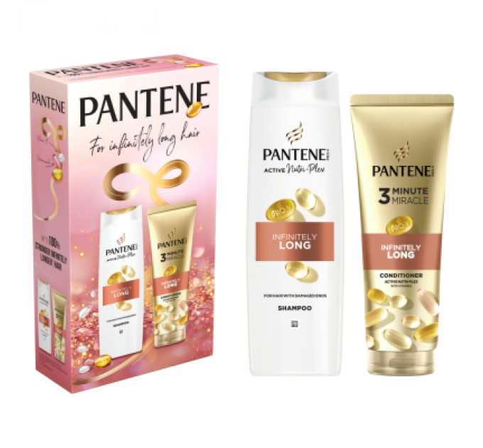 Набір косметики Old Spice Pro-V Infinitely Long Шампунь 400 мл + Бальзам-ополіскувач 220 мл (8700216614870)