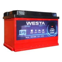 Акумулятор автомобільний Westa 6CT-78 А RED EFB