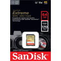 SanDisk Карта пам'яті SanDisk 64GB SD class 10 UHS-I U3 V30 Extreme (SDSDXV2-064G-GNCIN)
