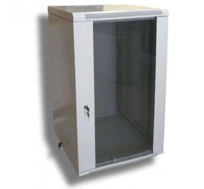 Шафа настінна Hypernet 18U 19" 600x450 (WMNC-18U-FLAT-AC)