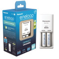 Panasonic Зарядний пристрій для акумуляторів Panasonic Compact Charger + Eneloop 2AA 2000 mAh (K-KJ50MCD20E)