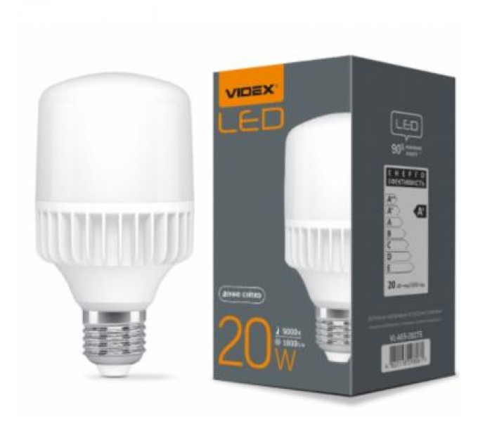 Лампочка Videx A65 20W E27 5000K 220V (VL-A65-20275)