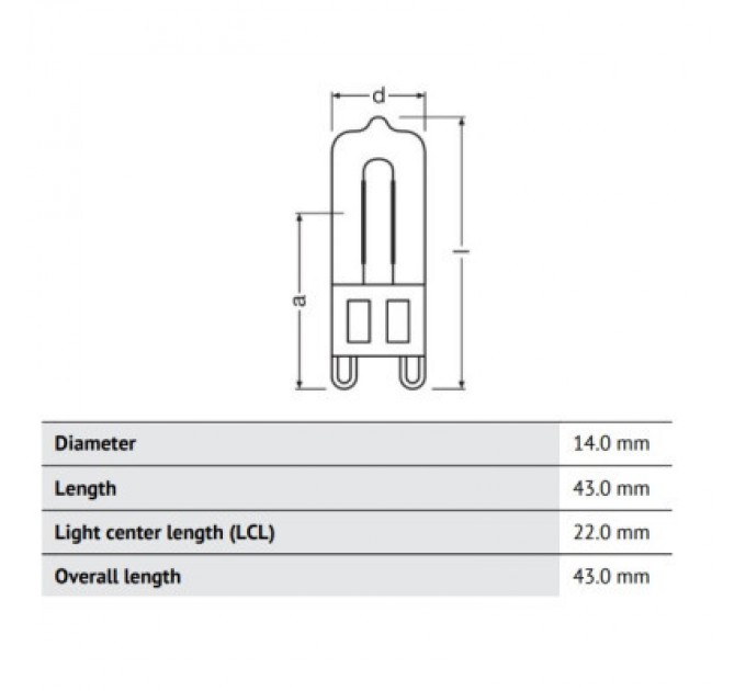 Osram Лампочка Osram LEDVANCE HALOPIN ECO 33W/460Lm/2700K G9 (4008321208668)