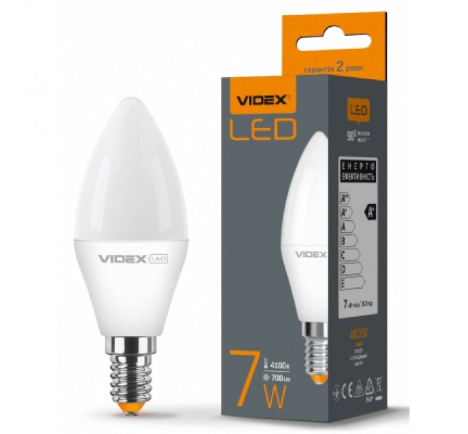 Videx Лампочка Videx LED C37e 7W E14 4100K (VL-C37e-07144)