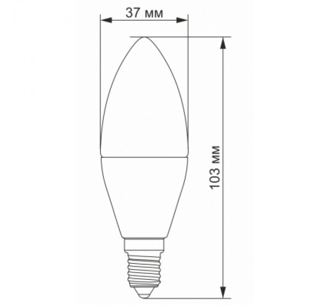 Videx Лампочка Videx LED C37e 7W E14 4100K (VL-C37e-07144)