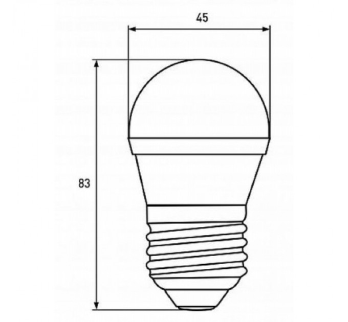 EUROELECTRIC Лампочка EUROELECTRIC LED G45 5W E27 4000K 220V (LED-G45-05274(EE))