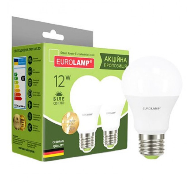 Eurolamp Лампочка Eurolamp LED A60 12W E27 4000K 220V (MLP-LED-A60-12274(E))