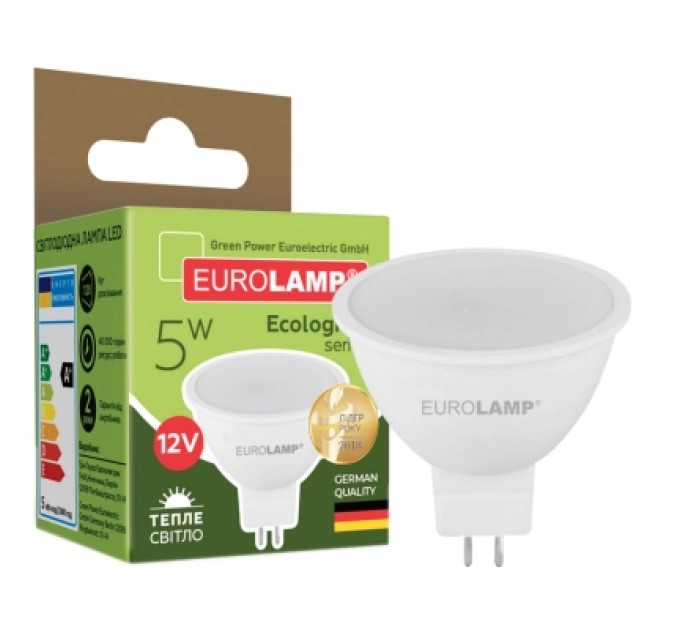 Eurolamp Лампочка Eurolamp LED SMD MR16 5W GU5.3 3000K 12V (LED-SMD-05533(12)(P))
